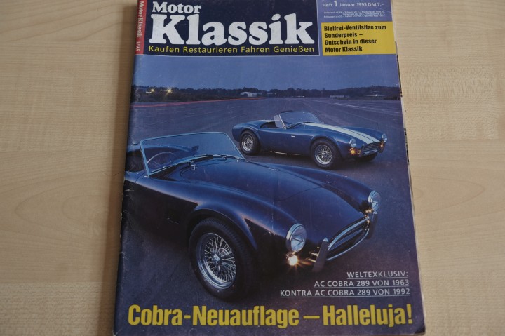 Deckblatt Motor Klassik (01/1993)